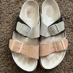 Birkenstock sandals size 7 colorblock